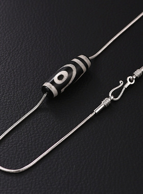 日系CoopKoop穿天珠项链-子锁骨链男士潮款高级感细蛇骨链天珠