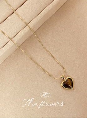 日系coopkoop保色真的很好！高品质镀18k虎眼石项链 时尚复古高级