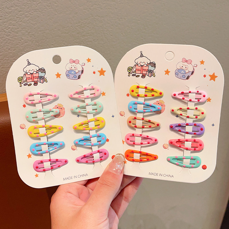 儿童彩色波点BB夹mini小号碎发夹子可爱女童前额刘海侧边夹不伤发,淘宝优惠券,粉丝福利购,淘宝优惠卷