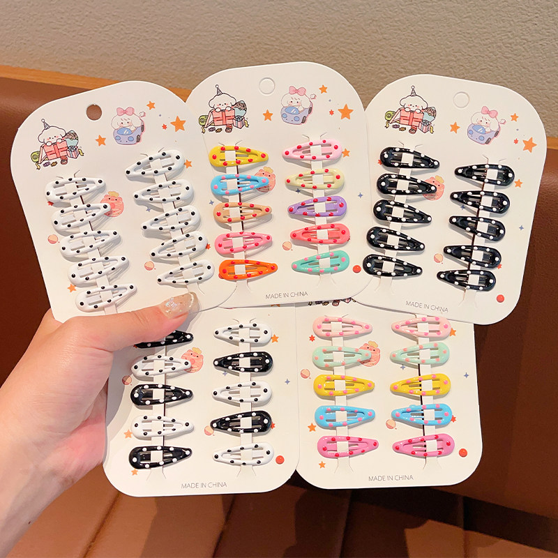 儿童彩色波点BB夹mini小号碎发夹子可爱女童前额刘海侧边夹不伤发,淘宝优惠券,粉丝福利购,淘宝优惠卷