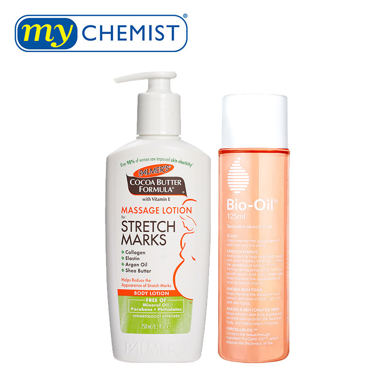 bio oil百洛油+帕玛氏产前身体乳 mychemist海外妊娠纹护理