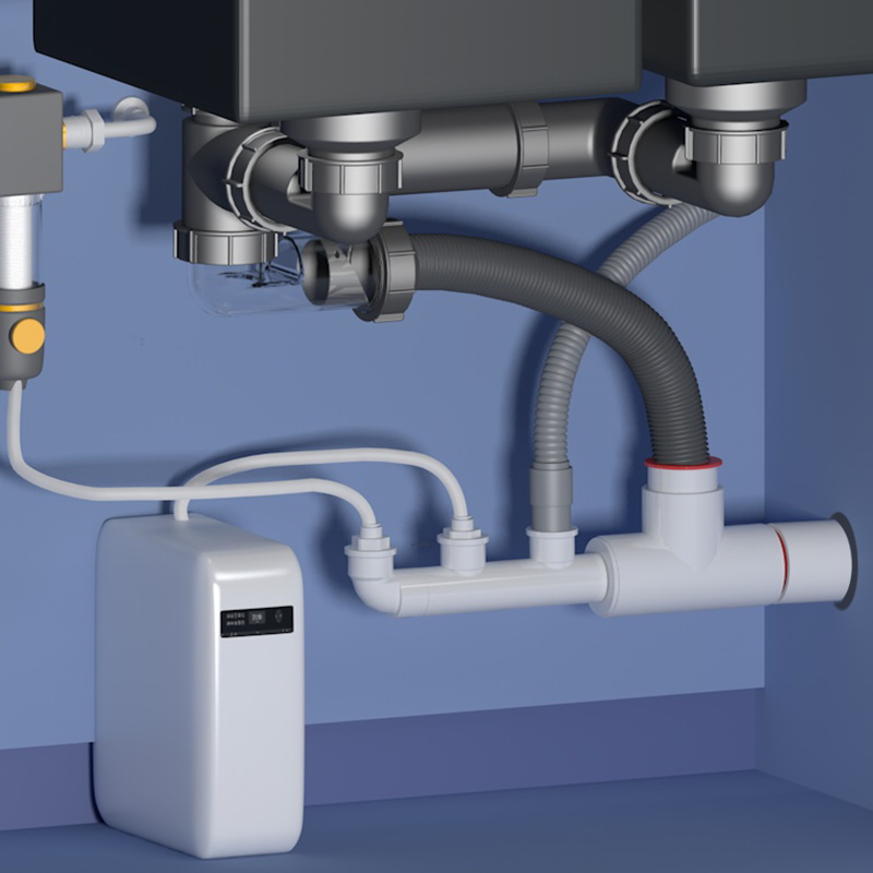 墙排下水管三通厨房水槽洗碗机净水器防臭斜4590度专用下水器接头-图1