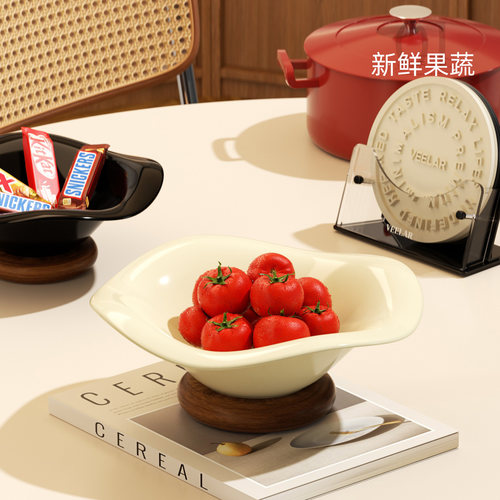 VEELAR陶瓷水果盘艺术客厅家用茶几高颜值零食糖果复古创意多用途 - 图3