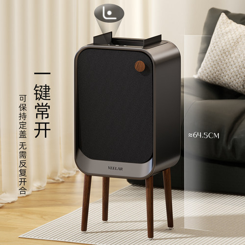 VEELAR智能感应垃圾桶家庭用客厅轻奢高档厨房高脚高颜值意式极简 - 图3