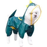 Щенка щенка с четырьмя вспыльчивыми динозаврами превратились в маленьких щенков плюшевых плюсов, дождь, водонепроницаемая дождевая одежда для домашних животных