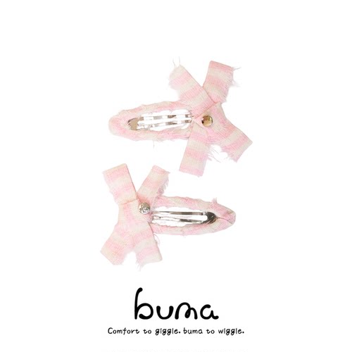buma26新品儿童鬼马风手工发夹一起去春游缠绕款蝴蝶结发饰 - 图2