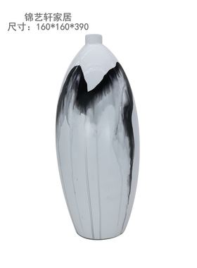 山水手绘别墅走廊花器创意新品