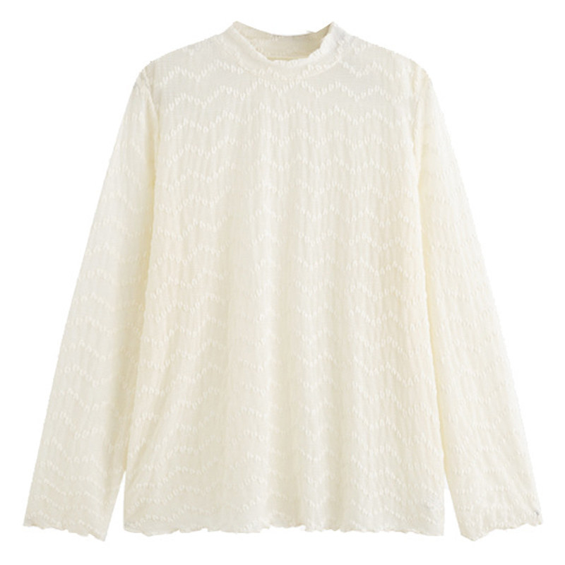 胖莹莹大码女装200斤胖mm圆领蕾丝弹力纯欲风打底衫内搭长袖上衣,淘宝优惠券,粉丝福利购,淘宝优惠卷