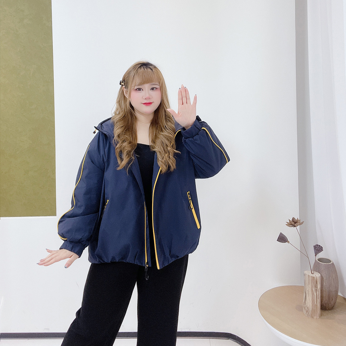 300斤胖莹莹大码女装休闲户外运动简约遮肉显瘦加厚冬季外套棉服,淘宝优惠券,粉丝福利购,淘宝优惠卷