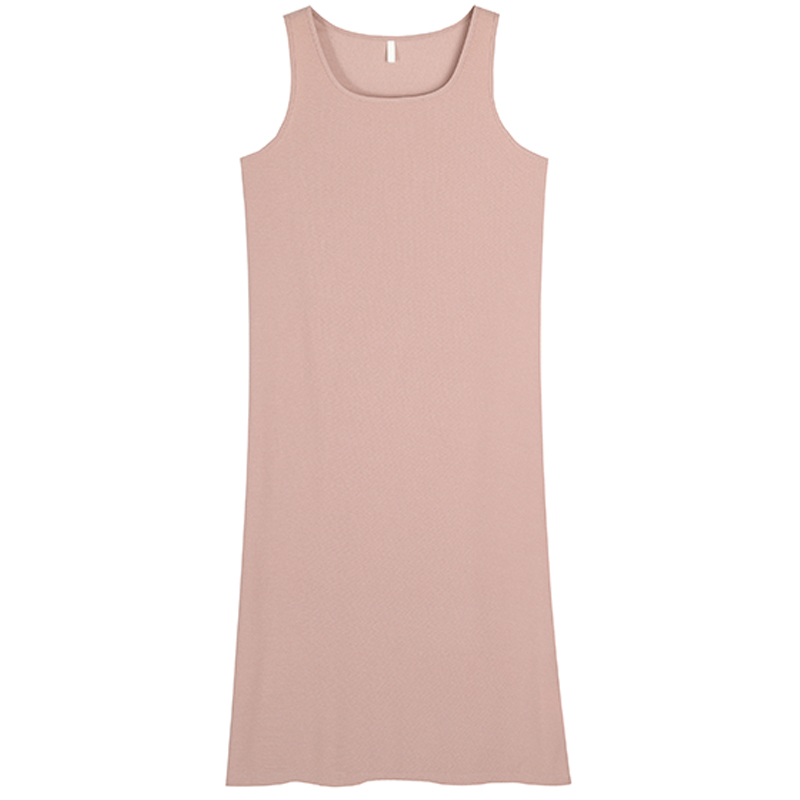 胖莹莹大码女装清新减龄高级感U领无袖背心裙打底显瘦叠穿连衣裙 - 图3