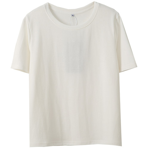 胖莹莹大码女装300斤胖mm韩系休闲百搭简约基础款圆领显瘦短袖T恤 - 图3