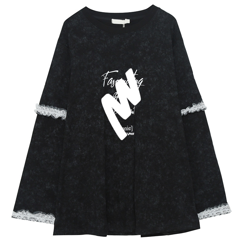 胖莹莹大码女装200斤胖mm设计感甜酷蕾丝花边扎染减龄休闲上衣T恤,淘宝优惠券,粉丝福利购,淘宝优惠卷