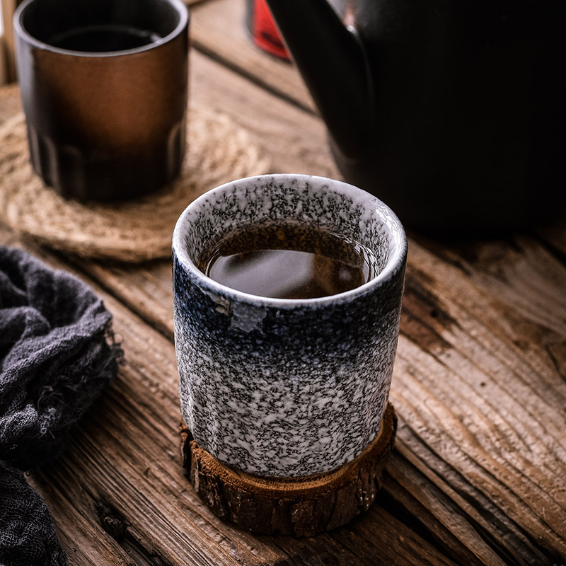 日式创意复古陶瓷茶具寿司店水杯和风茶杯清酒酒杯餐厅茶杯子小号-图0