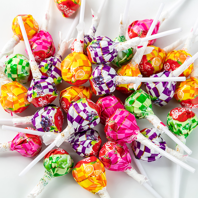 小兄弟旗舰店小兄弟果多棒桶装草莓水果味棒棒糖混合口味糖果整箱发批散装儿童2