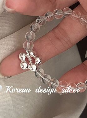 纯银手链手工小花高级感风女简约