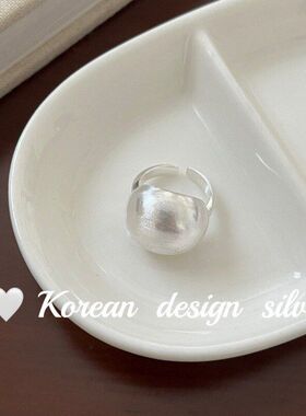 冷淡高级感银饰ins胖拉丝韩国风