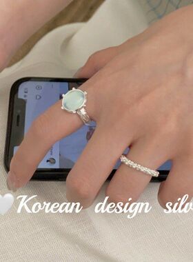 椭圆ins高级感风纯银简约设计感