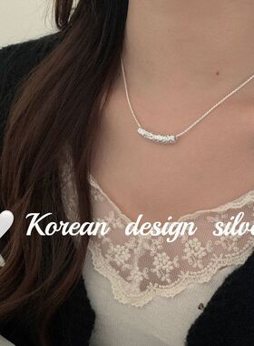 不规则极韩版链女S925ins锤纹风