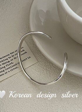 女S925韩国手环纯银重工高级感