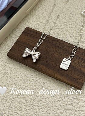 蝴蝶结银饰品简约锁骨显项饰设计