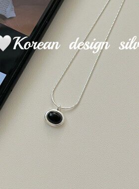 风韩国叠锁骨纯小众设计戴亮银