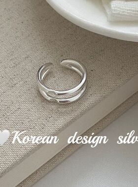 指环简约纯银戴韩国戒指高级感