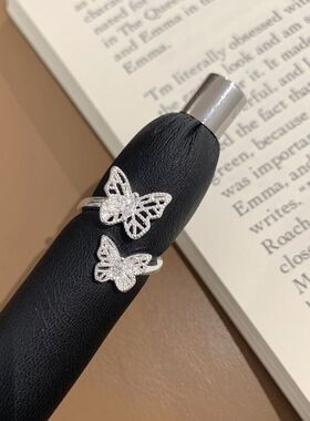 甜美蝴蝶结开口轻奢蕾丝花边戒指
