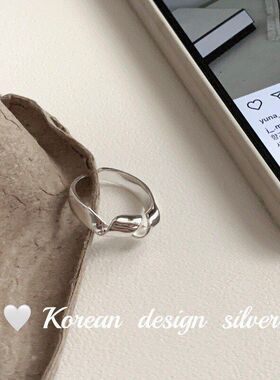 S925环扭纹风博主亮麻花小众绕