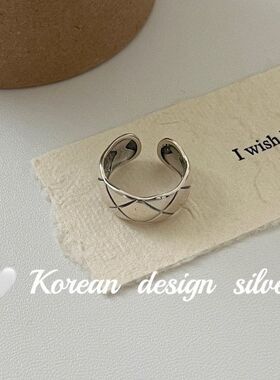 指环设计S925戒指银饰品小众韩国