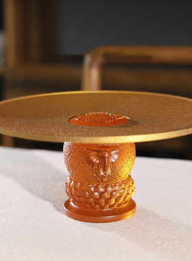 中式禅意琉璃吉象佛具全套佛堂净水杯果盘酥油灯摆件家居装饰套件