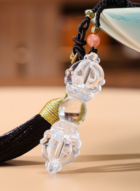 五股金刚杵金刚橛琉璃吊坠古法工艺车载装饰挂件包挂装饰挂件