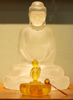 琉璃莲花浴佛节浴佛太子佛盆套装组合释迦牟尼佛定制装饰家居摆件
