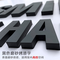 Acrylic character custom background wall door head sign pvc word foreground logo stainless steel baking varnish mini luminous character