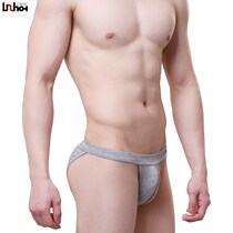 Taobao Burst mens Spice Triangle Underwear Sport Can Insert Sexy High Fork Comfort Pure Color Manufacturer Dingy Pants