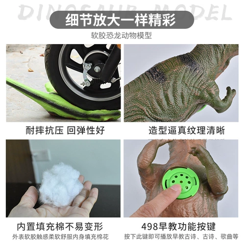 Очень большой реалистичный динозавр из мягкой резины, игрушка, тираннозавр Рекс, модернизированная версия, раннее развитие, подарок на день рождения