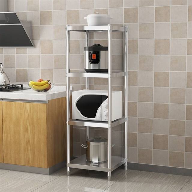 Kitchen stainless steel storage rack square storage multi-layer