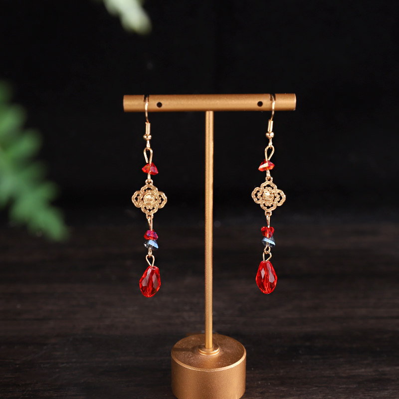 中式古风新款古装头饰红色秀禾流苏发夹绒花结婚发饰婚礼新娘饰品,淘宝优惠券,粉丝福利购,淘宝优惠卷