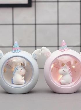 独角兽星星灯小夜灯少女心创意礼品摆件学生女孩儿童圣诞生日礼物