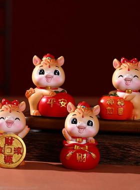 新年国潮马摆件创意生肖吉祥马树脂工艺家居客厅玄关礼品桌面办公