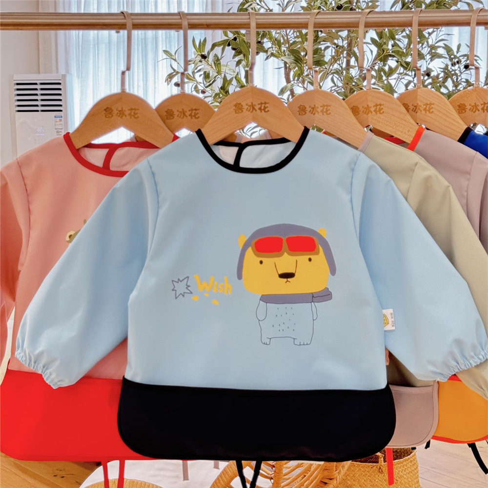 Waterproof children's smock, baby's anti-fouling rice coat and painting coat