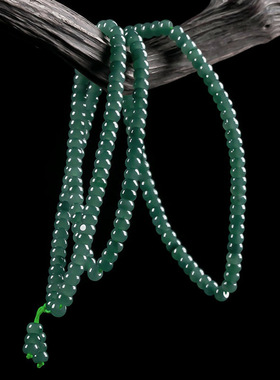 天然正品A货保真翡翠蓝水玉珠算盘珠项链冰种玉佩玉石手串玉器