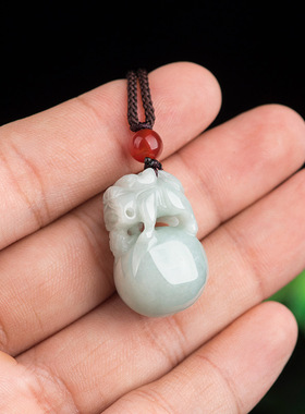 天然缅甸A货保真翡翠时来转运貔貅吊坠冰种玉石招财转运挂件玉器