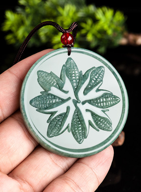 天然正品A货保真翡翠五谷丰登玉米吊坠豆种玉石挂件花件玉佩玉器