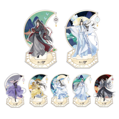 南漫社正版 魔道祖师动画周边魏无羡蓝忘机晓月大立牌场景摆件 - 图3