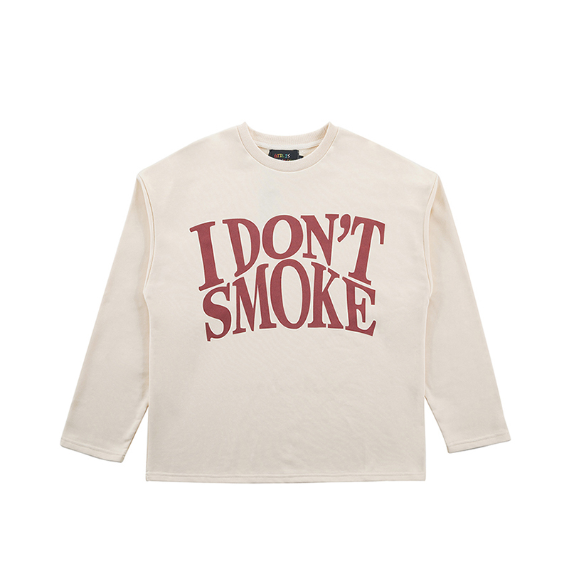 官方店 情侣款宽松毛圈长袖卫衣男 LOGO DONSMOKE 拒绝吸烟标语 官方店 情侣款宽松毛圈长袖卫衣男 LOGO DONSMOKE 拒绝吸烟标语