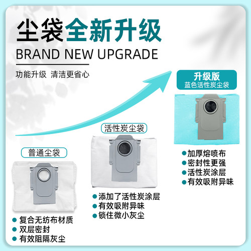 适配石头G10/S扫地机器人配件PRO滚刷边刷滤网震动抹布清洁液尘袋 - 图0