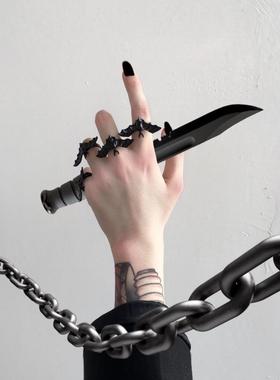 其他男女通用合金哥特蝙蝠戒指