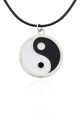 太极八卦项链古风情侣拼接挂件