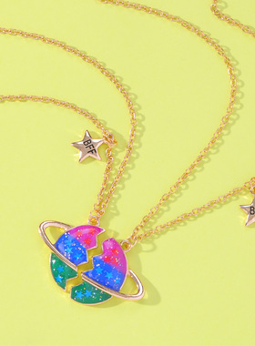 项链星球吊坠通用合金十字链合金