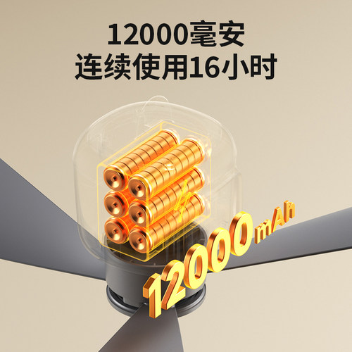 GBTW充电式无线小吊扇床上铺小型风扇宿舍用静音户外便携帐篷露营 - 图2